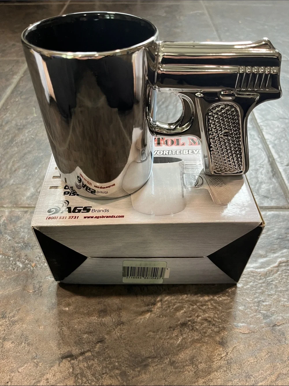 AGS Silver Pistol Mug - Silver